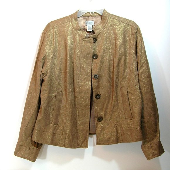 Chico's Jacket, Chico's Size 2, Size Large, Brown - Picture 1 of 5